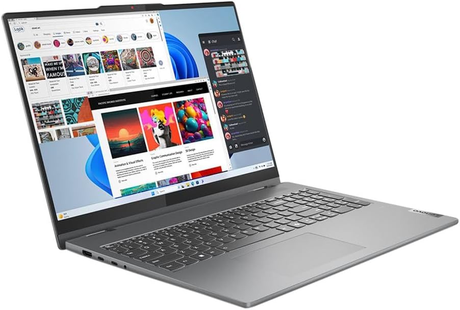 Lenovo IdeaPad 5 2-in-1 16AHP9 Laptop, 8-Core AMD Ryzen 7 8845HS, 16
