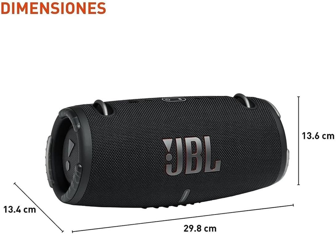 JBL Xtreme 3 - Portable Bluetooth Speaker, Powerful Sound and Deep Bass, IP67 Waterproof, 15 Hours of Playtime, Powerbank, PartyBoost for Multi-speaker Pairing (Black)