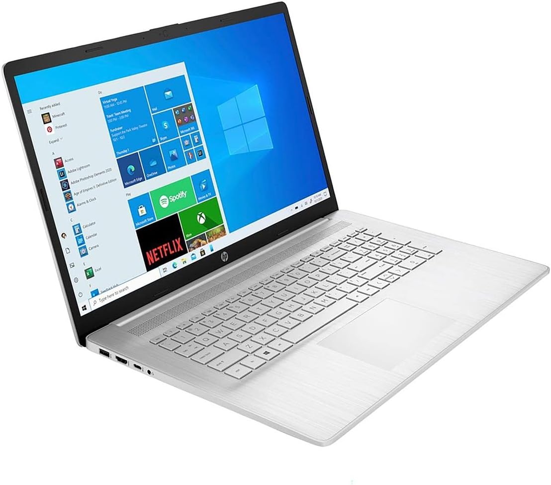HP 17 Laptop, AMD Athlon Silver 3050U, 4 GB RAM, 256 GB SSD Storage, 17.3-inch HD+ Display, Windows 10 Home with Added Security, Long Battery Life, Dual Speakers, HD Web-Camera (17-cp0010nr, 2020)