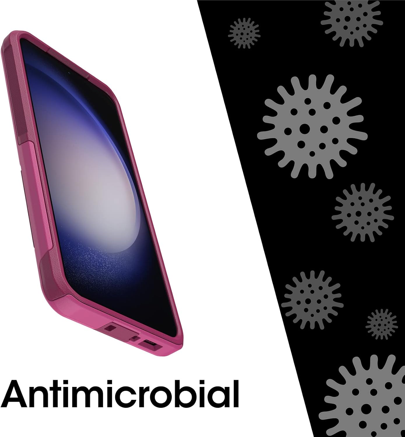 OtterBox Galaxy S23+ Commuter Series Case - INTO The Fuchsia (Pink), Slim & Tough, Pocket-Friendly, with Port Protection