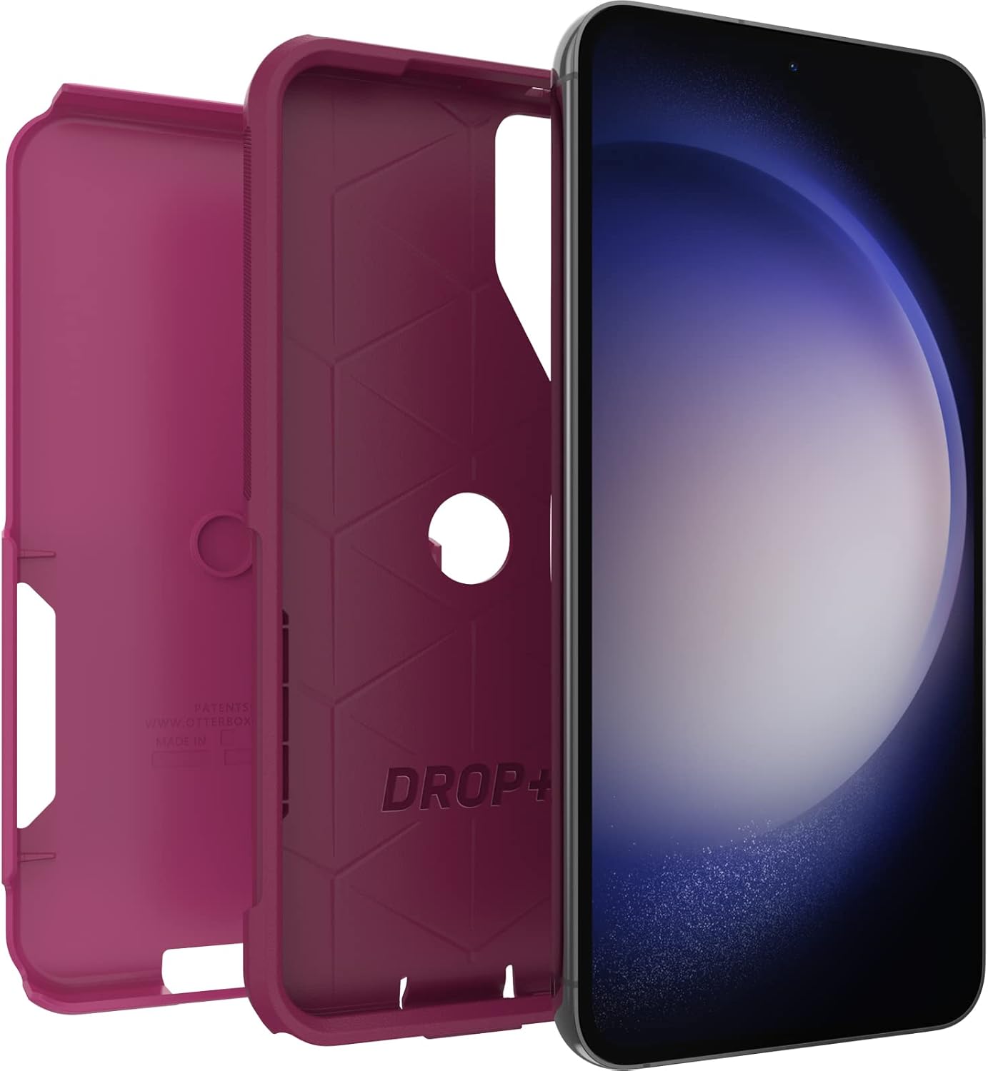 OtterBox Galaxy S23+ Commuter Series Case - INTO The Fuchsia (Pink), Slim & Tough, Pocket-Friendly, with Port Protection
