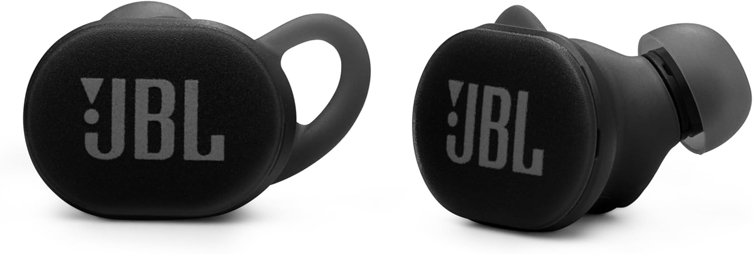JBL Endurance Race 2 - Waterproof (IP68) Sports True Wireless Earbuds with 4 mics for Crisp, Clear Calls, JBL Pure Bass Sound, 48Hrs of Playback, Plus Speed Charging & Active Noise Cancelling (Black)