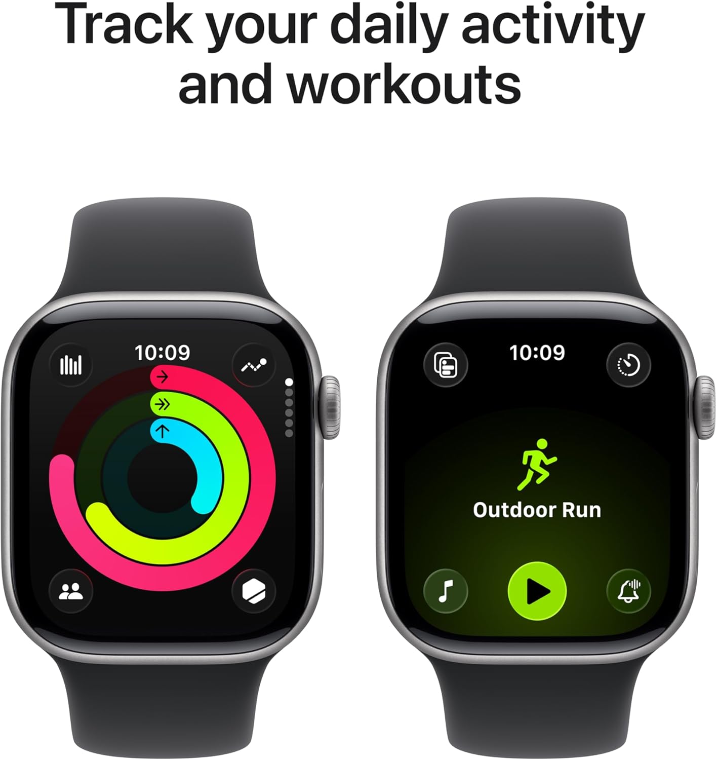Apple Watch Series 11 [GPS 42mm] Smartwatch with Space Gray Aluminum Case with Black Sport Band - S/M. Sleep Score, Fitness Tracker, Health Monitoring, Always-On Display, Water Resistant