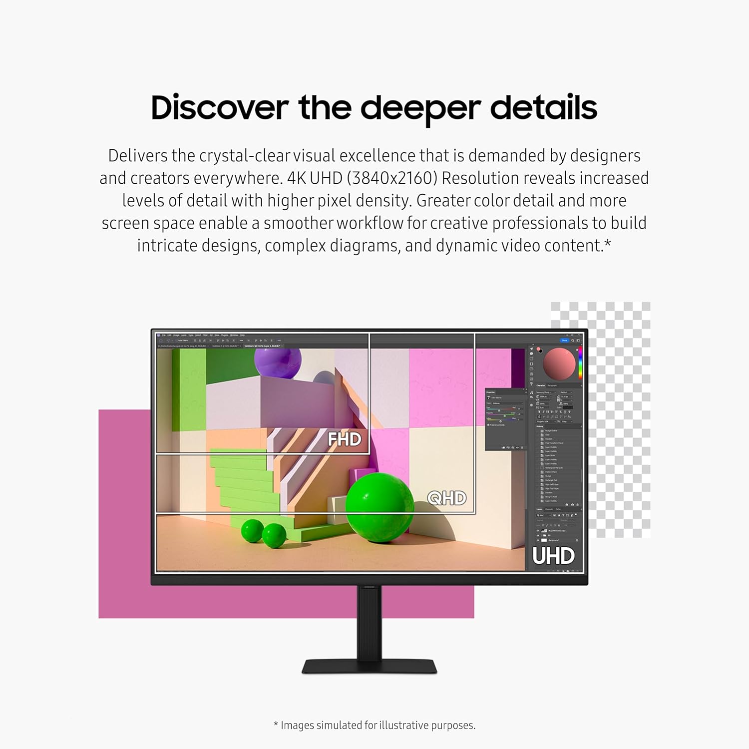 SAMSUNG 32-Inch ViewFinity S7 (S70D) Series 4K UHD High Resolution Monitor with HDR10, Multiple Ports, Easy Setup Stand, Advanced Eye Care, LS32D702EANXGO, 2024