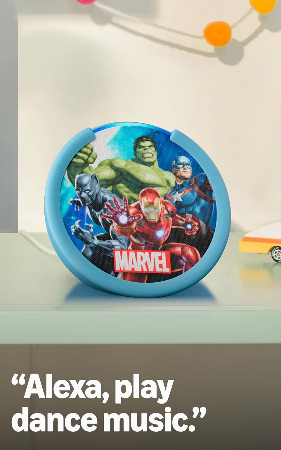 Amazon Echo Pop Kids, Marvel's Avengers including Amazon Kids+, with Echo Glow, Designed for Alexa+