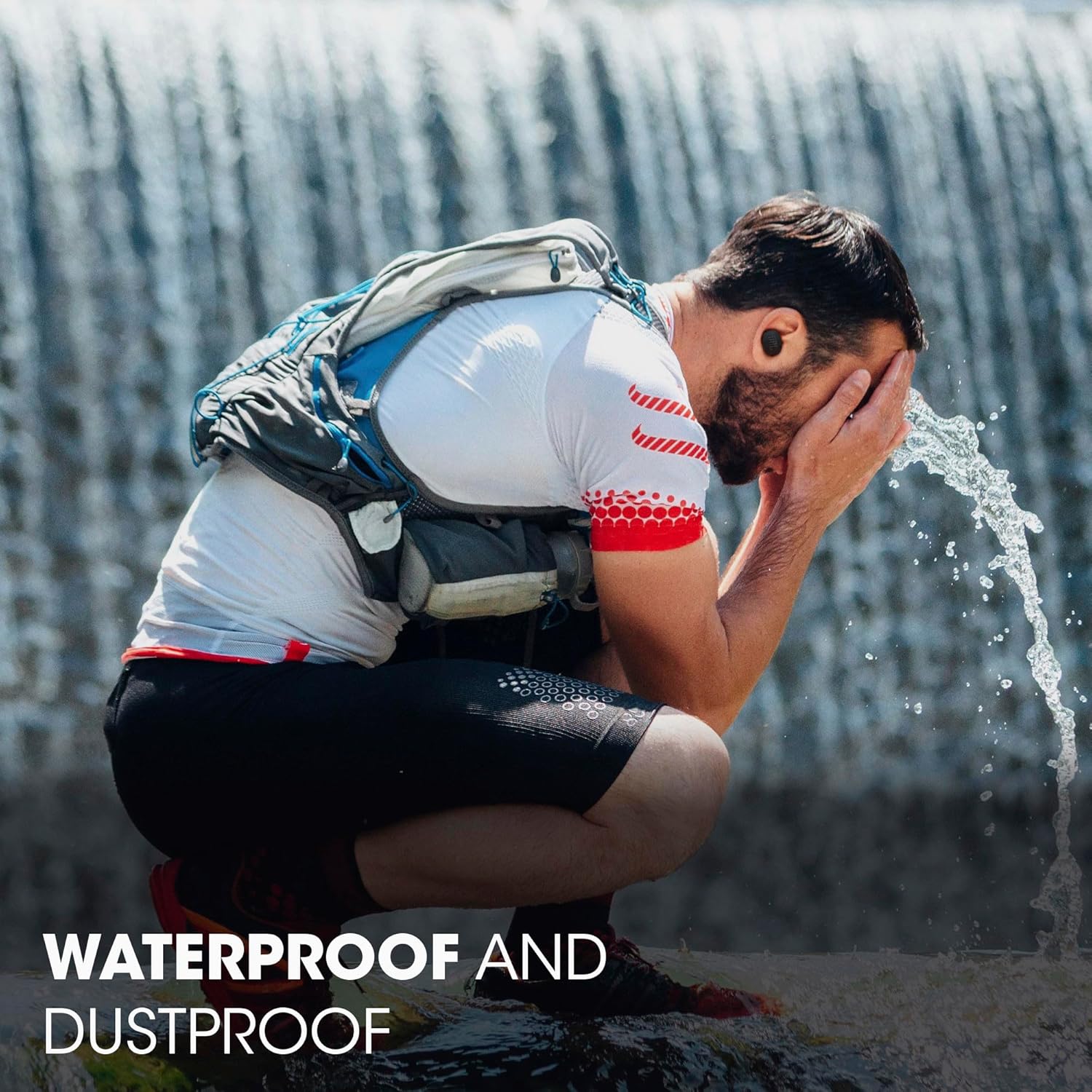 JBL Endurance Race 2 - Waterproof (IP68) Sports True Wireless Earbuds with 4 mics for Crisp, Clear Calls, JBL Pure Bass Sound, 48Hrs of Playback, Plus Speed Charging & Active Noise Cancelling (Black)