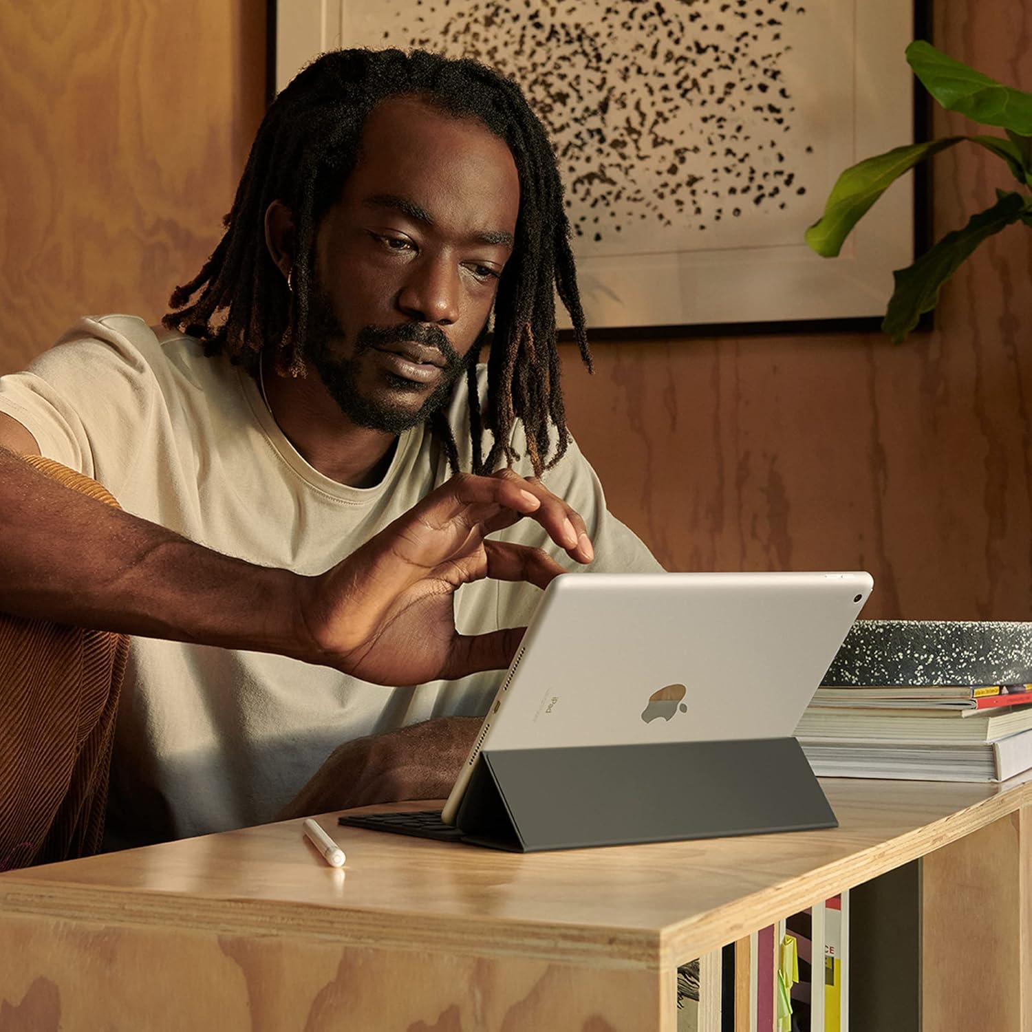 Apple iPad (9th Generation): with A13 Bionic chip, 10.2-inch Retina Display, 256GB, Wi-Fi, 12MP front/8MP Back Camera, Touch ID, All-Day Battery Life – Space Gray