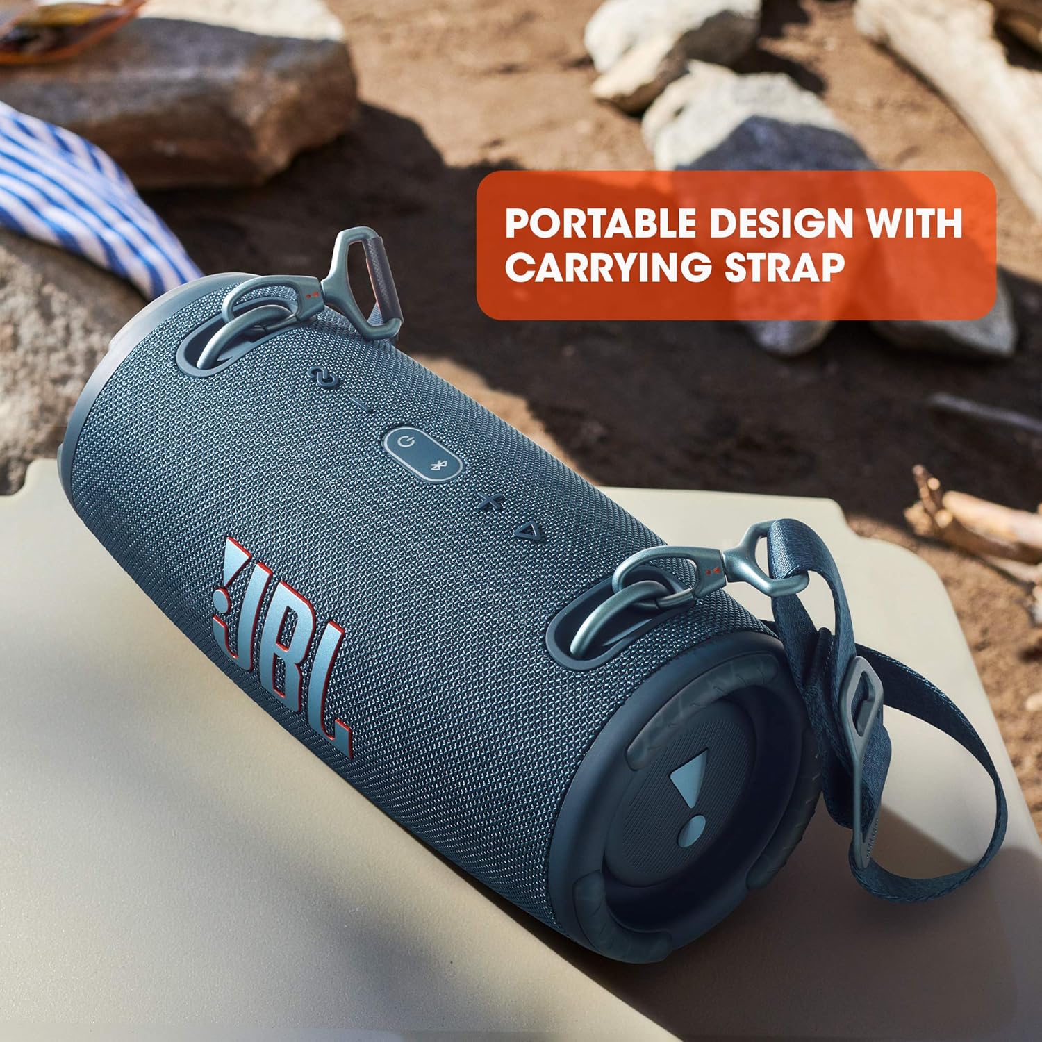 JBL Xtreme 3 - Portable Bluetooth Speaker, Powerful Sound and Deep Bass, IP67 Waterproof, 15 Hours of Playtime, Powerbank, PartyBoost for Multi-speaker Pairing (Black)